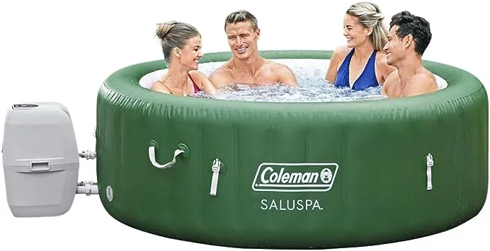 Coleman SaluSpa Inflatable Hot Tub Spa | Portable Hot Tub with Heated Water System and 140 Bubble Jets | Fits Up to 4 People