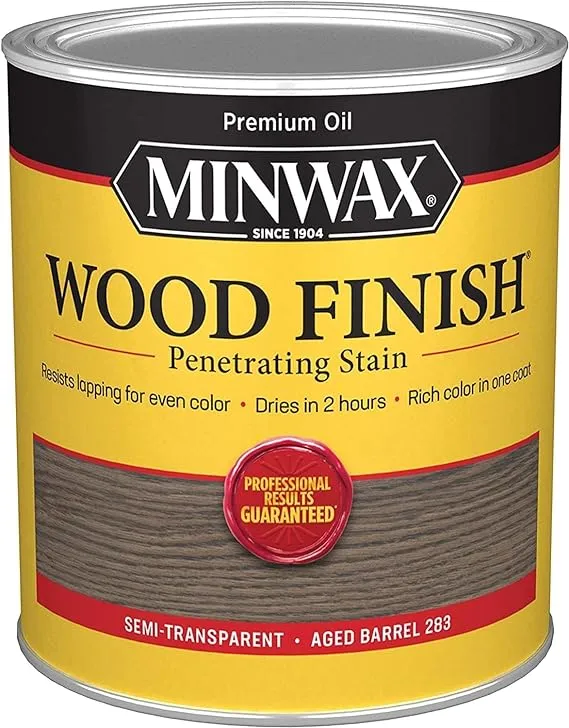 Minwax Penetrating Stain Wood Finish, Aged Barrel, 1 qt.