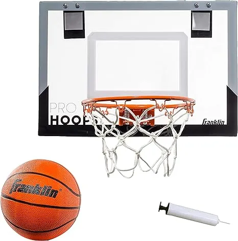 Franklin Sports Mini Basketball Hoops - Kids Indoor Over the Door Mini Hoop + Basketball Sets - Perfect Game Accessory for Bedroom + Office