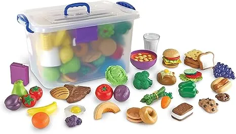 Learning Resources New Sprouts Classroom Play Food Set, 100 Pieces