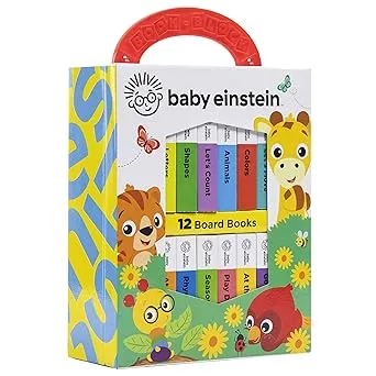 Baby Einstein - My First Library Board Book Block 12-Book Set - First Words, Alphabet, Numbers, and More! - PI Kids 