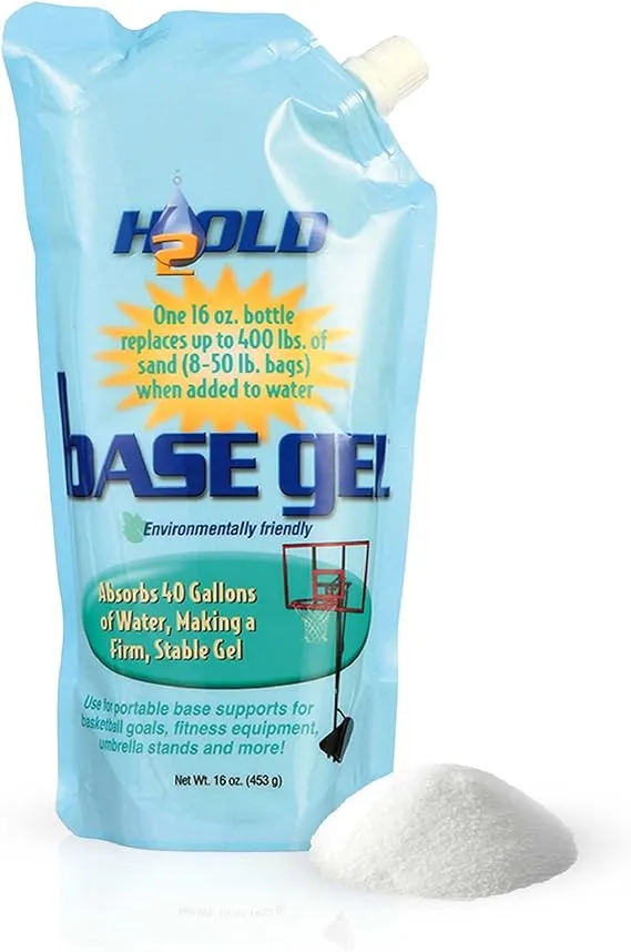 BaseGel Polymer for Basketball Goal and Outdoor Indoor Sign Hoops Bases, Perfect Replacement for Sand and Sandbags to Anchor Portable Sports Pools Baskets, Easy to Use and Apply with Water, 16 ozBaseGel Polymer for Basketball Goal and Outdoo…