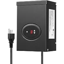 DEWENWILS Low Voltage 300-Watt Metal Landscape Lighting Outdoor Transformer with Photocell Sensor and Timer