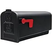 Gibraltar Mailboxes Parsons Medium Capacity Rust-Proof Plastic White, Post-Mount Mailbox, PL10W0201