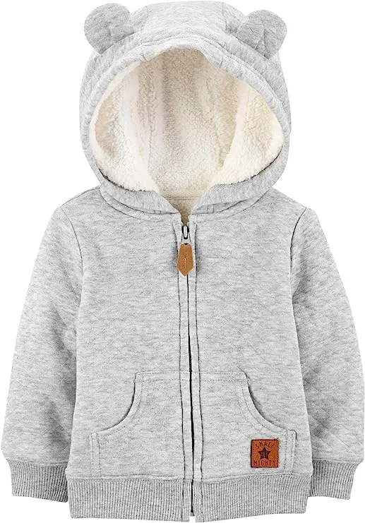 Simple Joys by Carter's Baby Hooded Sweater Jacket with Sherpa Lining