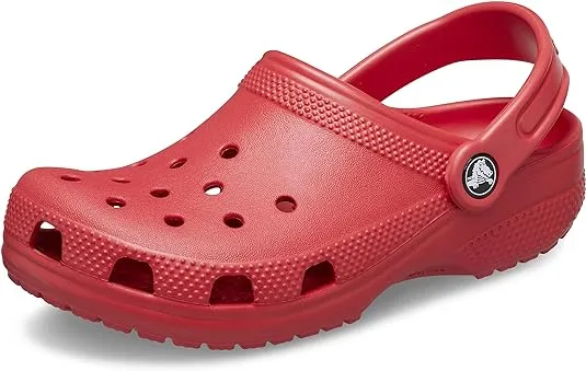 Crocs Kids' Classic Clogs, Size 11, Varsity Red