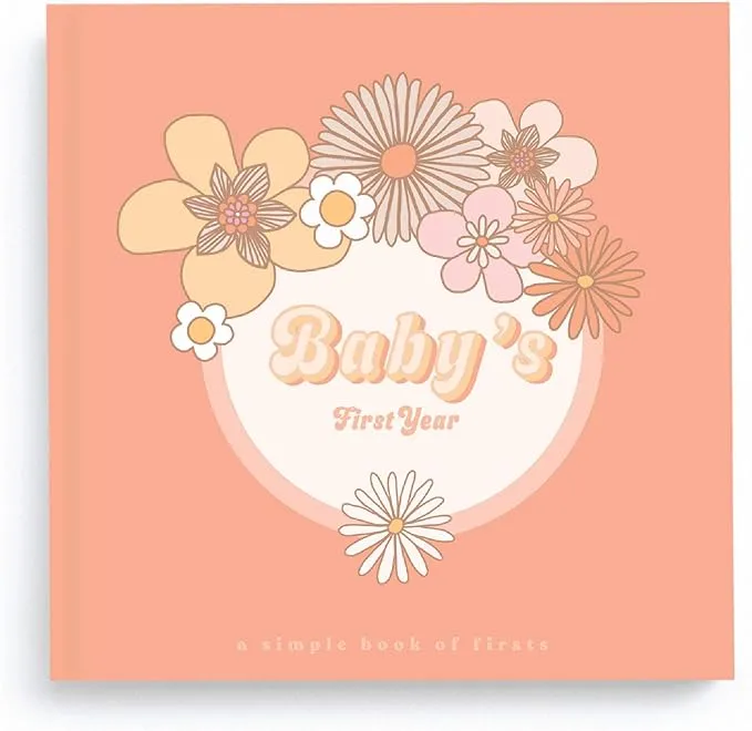 Lucy Darling Little Camper Baby Memory Book - First Year Journal Album To Capture Precious Moments - Milestone Keepsake For Boy Or Girl - Made In USA