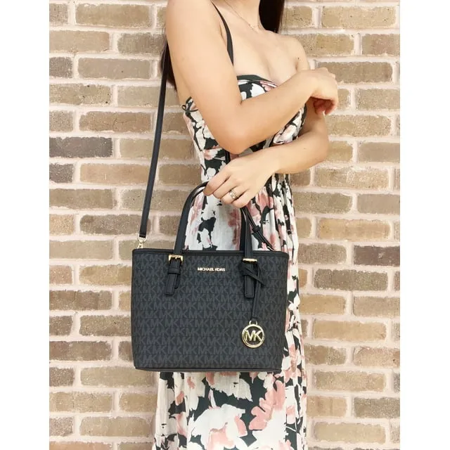 Michael Kors Bags | Michael Kors Jet Set Travel XS Carryall Convertible Tote | Color: Black | Size: XS | Mk_Shop's Closet