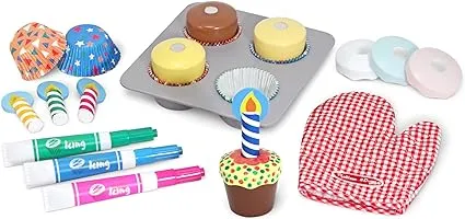 Melissa & Doug Bake & Decorate Cupcake Set