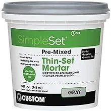 Custom SimpleSet Pre-Mixed Ceramic Thin-Set Mortar, Gray