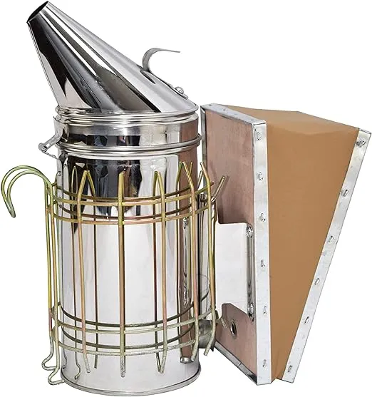 VIVO Stainless Steel Bee Hive Smoker with Heat Shield, Beekeeping Equipment BEE-V001