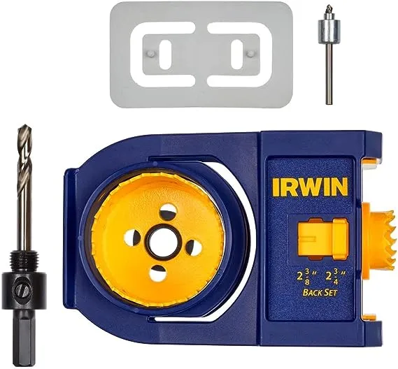 IRWIN Tools Door Lock Installation Kit, Bi-Metal (3111002),Blue