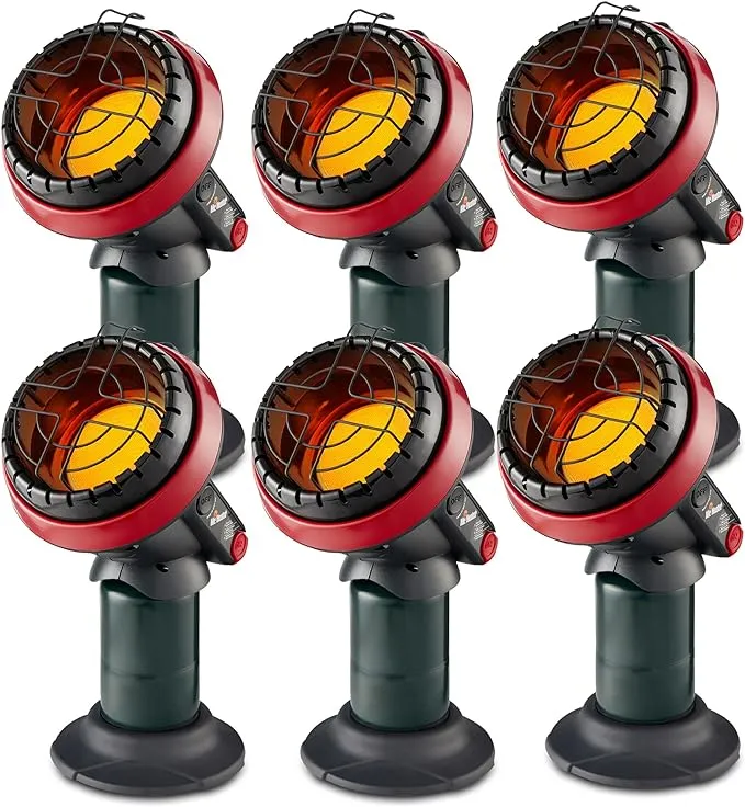 Mr Heater 3800 BTU Indoor Outdoor Portable Little Buddy Propane Heater (6 Pack)