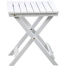 Folding Wood Side Table Adirondack Portable Square 1 White Rectangular 