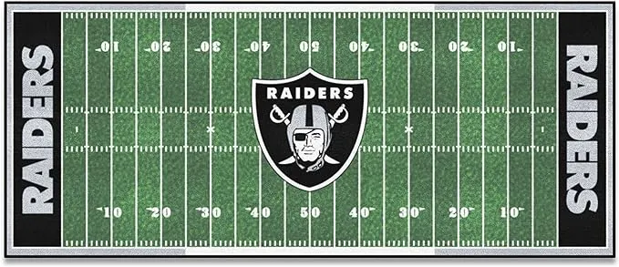 FANMATS 7361 Las Vegas Raiders Field Runner Rug - 30in. x 72in.