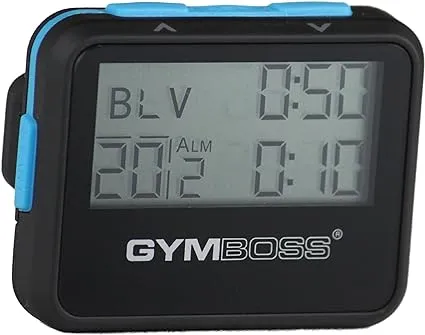 Gymboss Aralık Zamanlayıcısı ve Kronometre - Siyah/Mavi SOFTCOAT