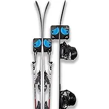 Gravity Grabber - Ultimate Ski + Snowboard Wall Storage Rack | Save Your Rocker, Tips, and Tails | Damage-Free Ski/Snowboard Storage Rack | Fits any Ski or Snowboard | Ski/Board Wall Storage (Cyan, 2)Gravity Grabber - Ultimate Ski + Snowboard Wall Storag