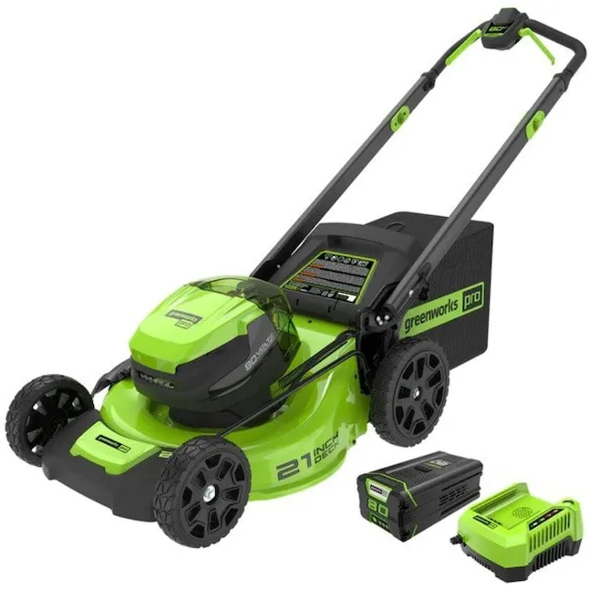 Greenworks 21" Cordless Battery Self-Propelled Lawn Mower 2541302