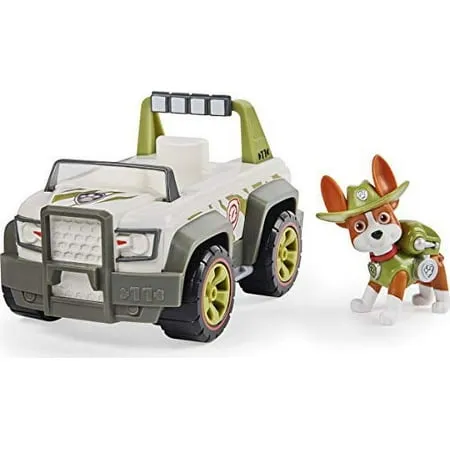 Paw Patrol Tracker Jungle Rescue Cruiser Jeep Vehicle Car &amp; Dog Pup Figure