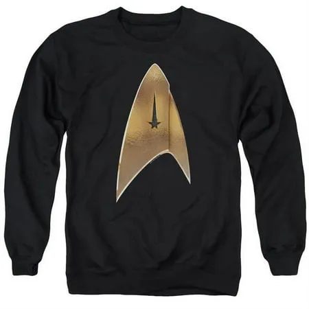 Trevco CBS2283-AS-6 Star Trek Discovery & Command Shield Adult Crewneck Sweatshirt Black - 3X