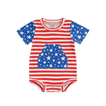 Funnycokid Baby Boys Girls Bodysuit Funny Newborn Romper Short Sleeve Infant Neutral Outfits Jumpsuit 0-12 Months