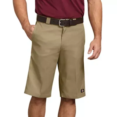 Dickies Men's 13 in. Relaxed Fit Multi-Pocket Work Shorts, Khaki, 30