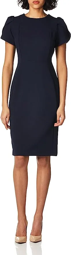 Calvin Klein Women's Tulip Sleeved Sheath Dress