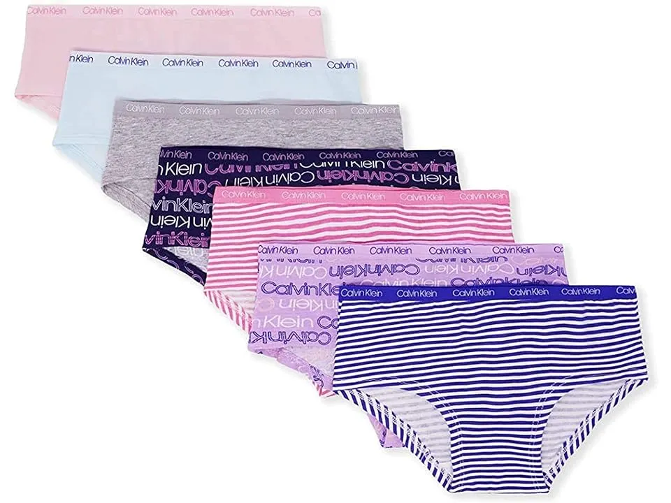 Calvin Klein Girls' Kids Modern Cotton Hipster Panties Value Pack