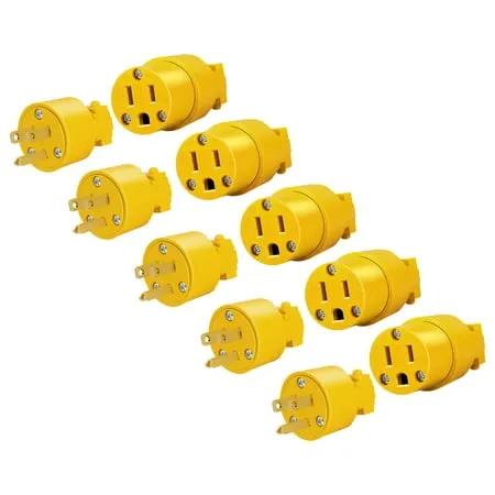 Electrical Replacement Plug &amp; Connector Set, Extension Cord Ends Male ⭐️⭐️⭐️⭐️⭐️