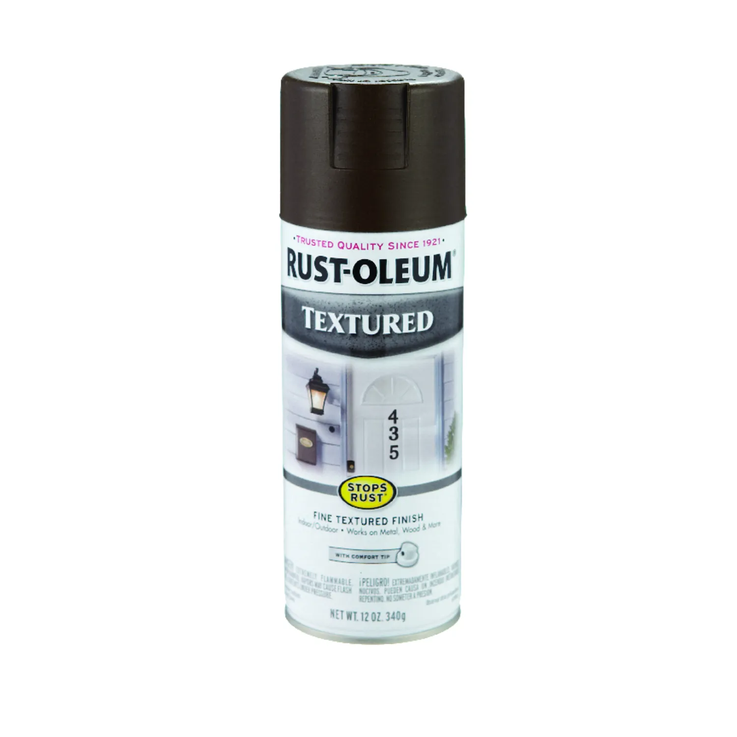 Rust-Oleum 241255 Dark Brown Textured Spray Paint, 12 oz.