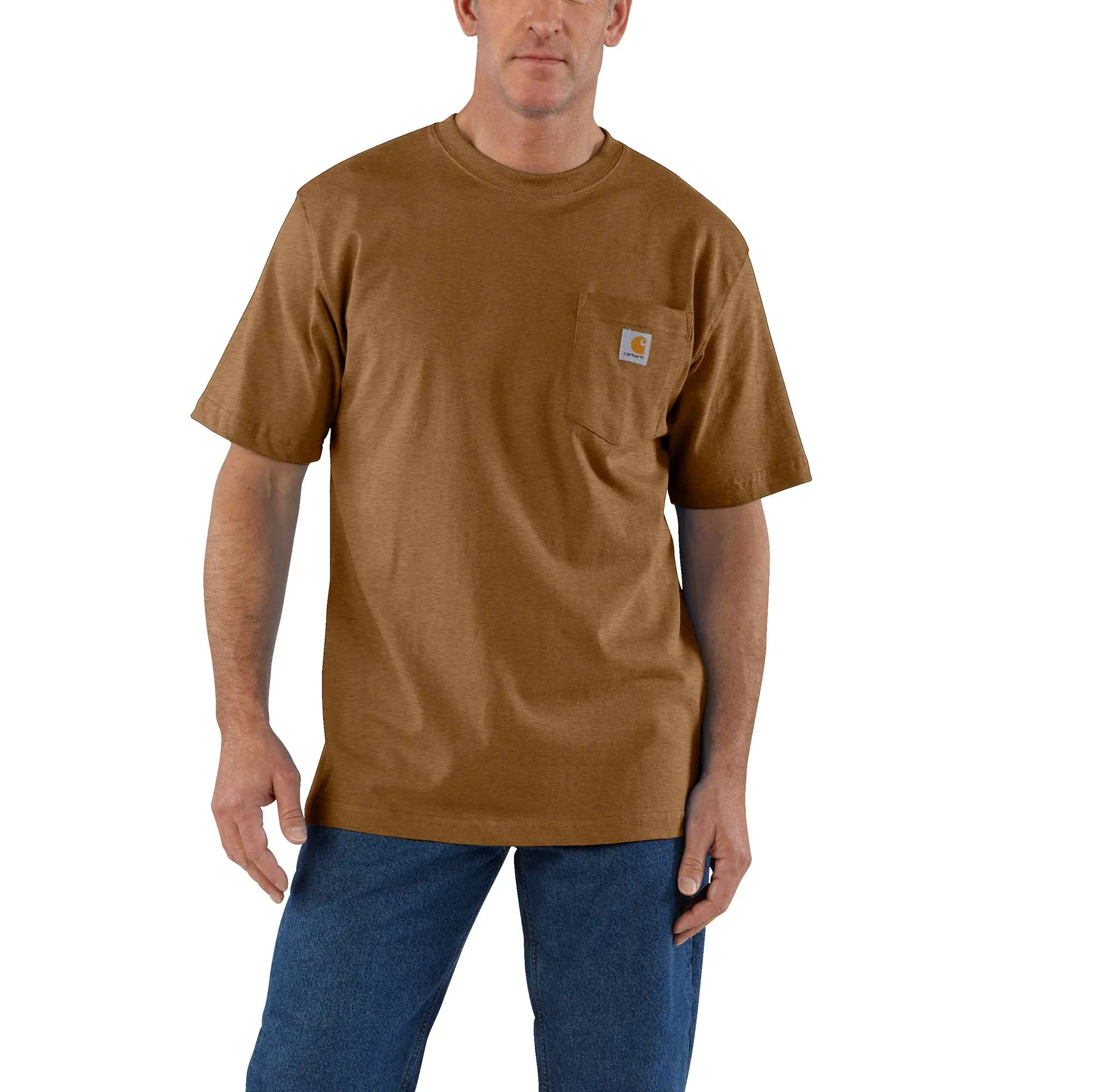 Carhartt Men's Brown/Tan Knit Short Sleeve Solid T-shirt (4Xl) Lowes.com