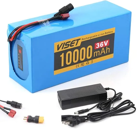 VISET Ebike Battery Pack 36V 48V 10Ah 14Ah 20Ah Electric Bike Battery Li-Ion wit