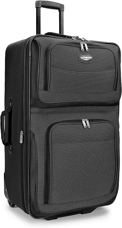 Traveler's Choice Amsterdam 29" Expandable Rolling Upright Suitcase, Gray