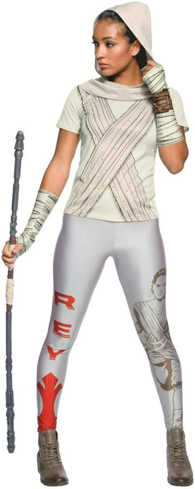 Women&#8217;s Rhinestone Rey Costume T-Shirt - Large