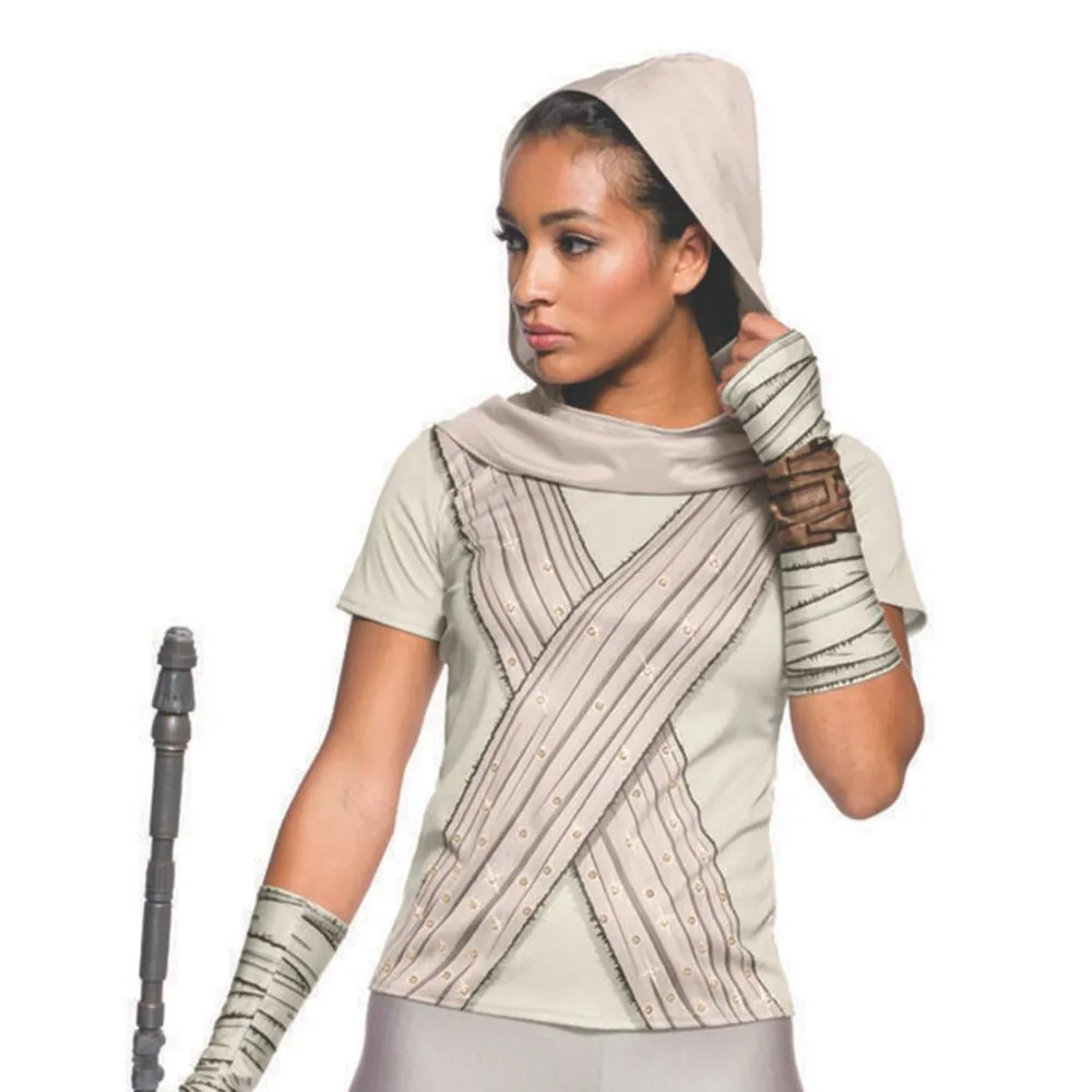 Women&#8217;s Rhinestone Rey Costume T-Shirt - Large