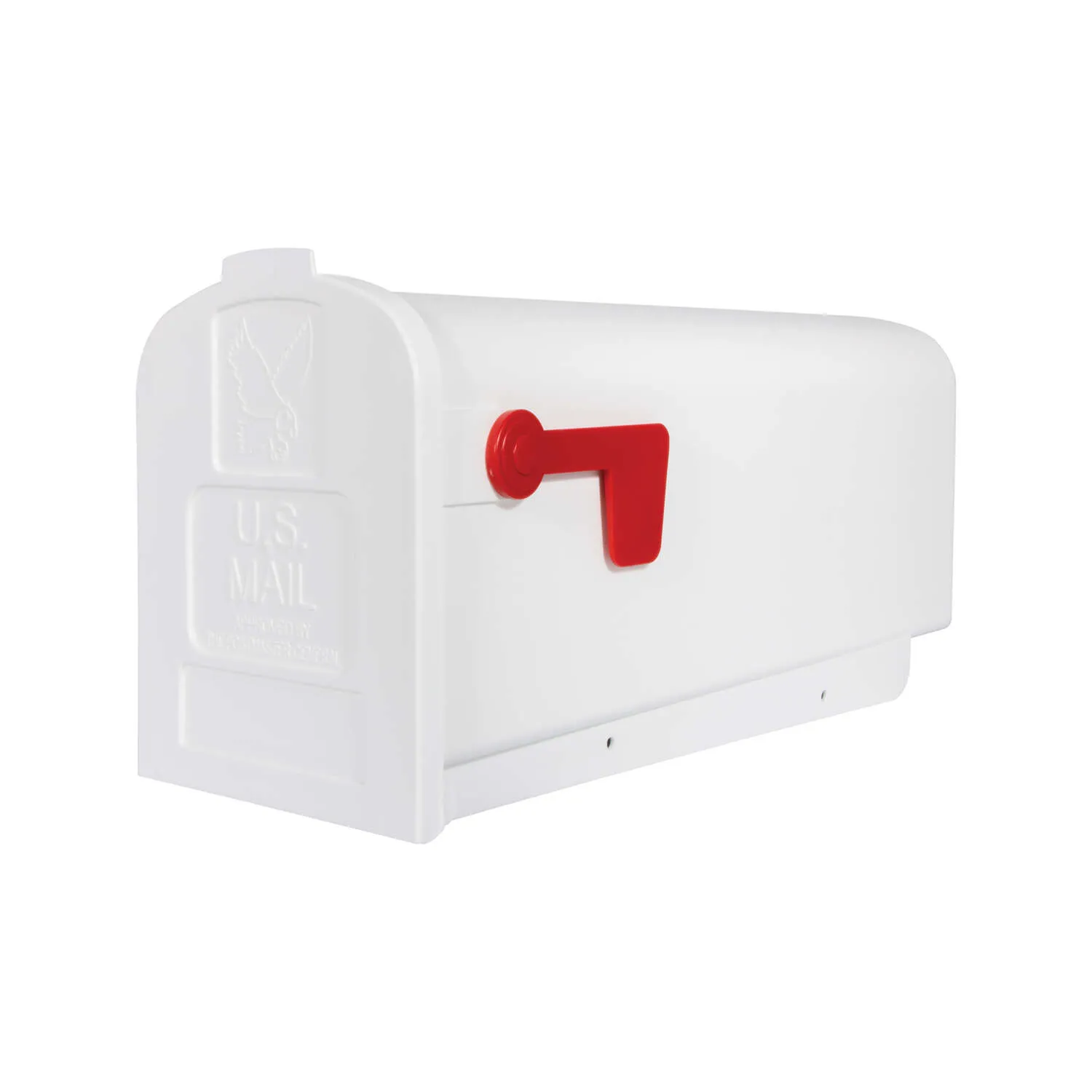 Gibraltar Parsons White Medium Plastic Post Mount Mailbox