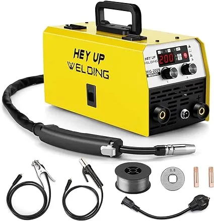 MIG Welder, 140Amp 2 IN 1 Stick/Flux Core Welder with 2LBS Flux Cored Wire, 1...