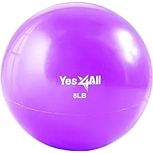 Yes4all Soft Weighted Toning Ball Knurl 8lb Purple