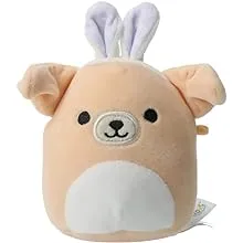 Squishmallows 4.5/'' Stevon The Dog with Bunny Ears, SQER00352