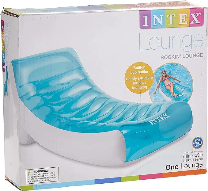 Intex Rockin' Inflatable Lounge, 74" X 39"