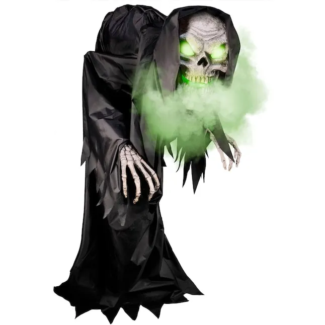 Haunted Hill Farm Motion Activated Hunched Skeleton Reaper