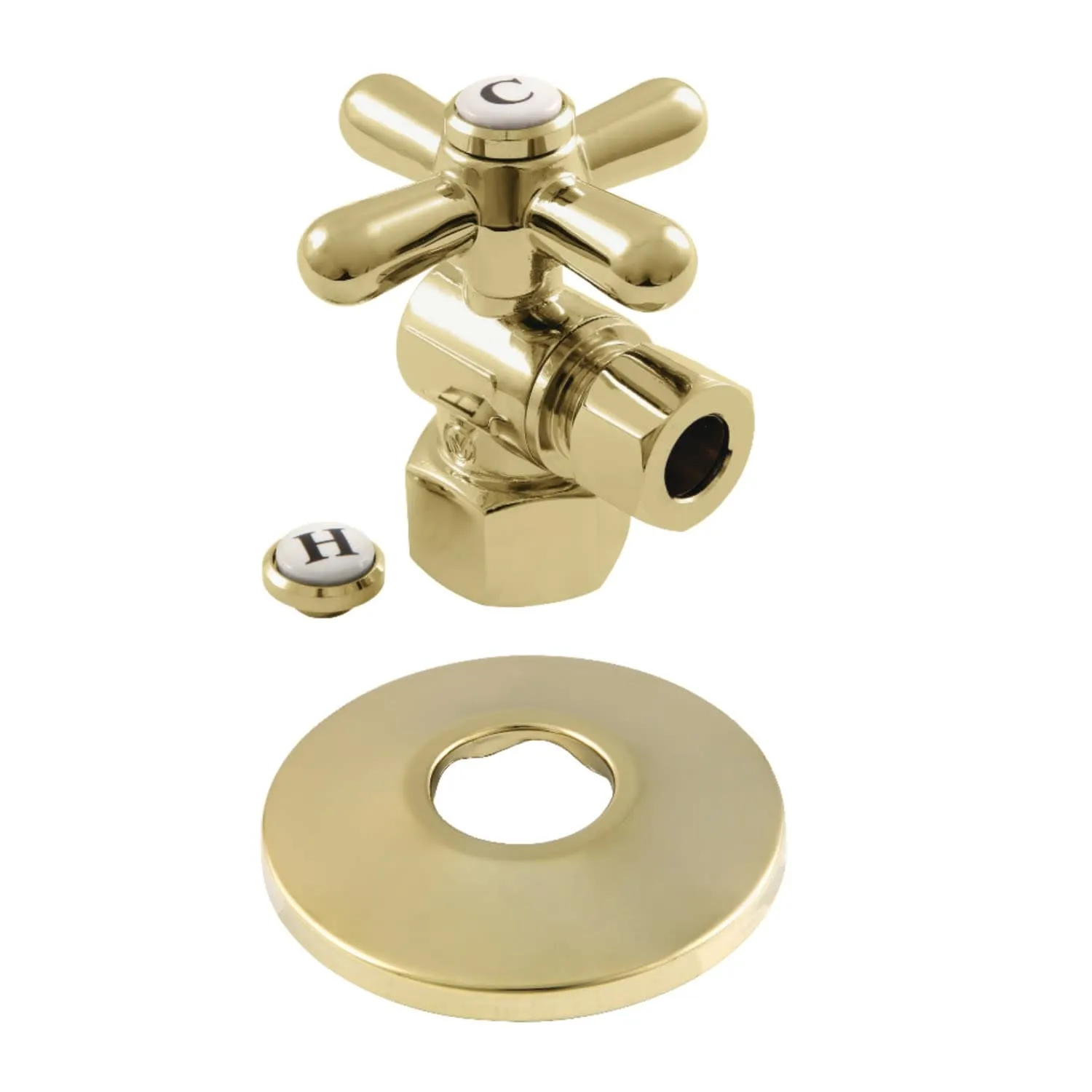 Kingston Brass 1-7/8" High Quarter Turn Angle Stop Valve with Flange