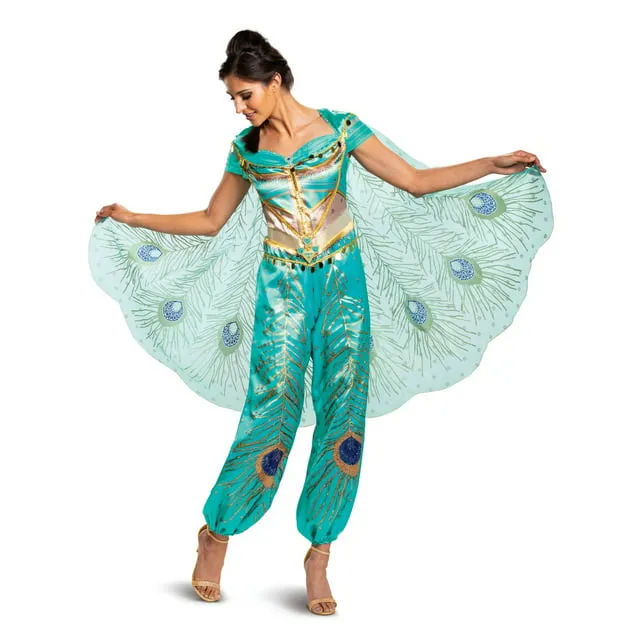 Aladdin Jasmine Teal Deluxe Adult Costume