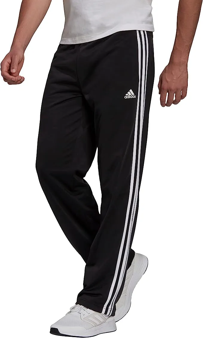 adidas Pantalones de chándal Essentials Warm-up con dobladillo abierto de 3 rayas para hombre