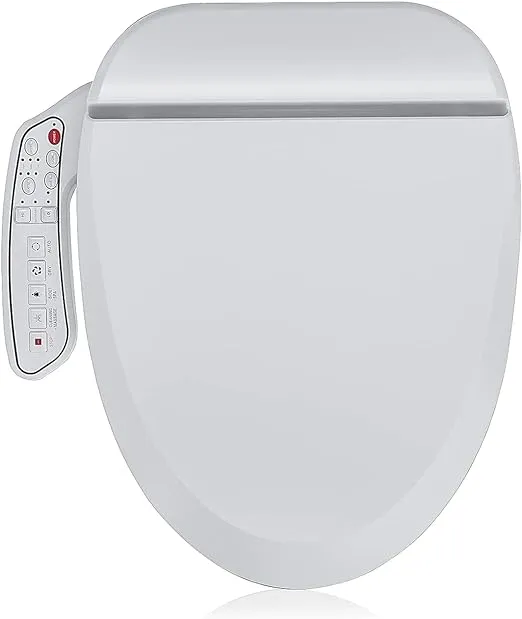 ZMJH ZMA102 Elongated Smart Toilet Seat, Unlimited Warm Water, Vortex Wash, Electronic Heated,Warm Air Dryer,Bidet Seat,Rear and Front Wash, LED Light, Need Electrical, White