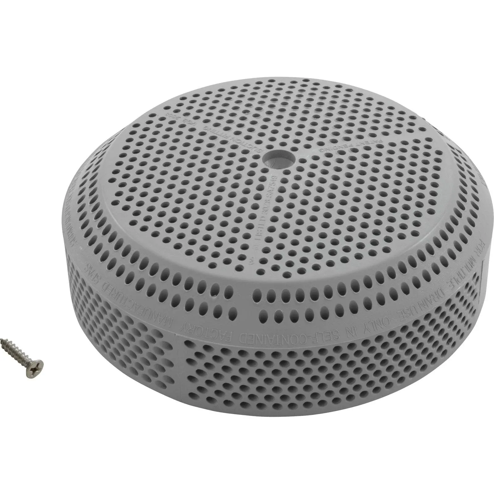 Hot Tub Basics | Suction Cover 4-7/8&#034; Dia. Single Screw Lt Gray MaxFlo 30231U