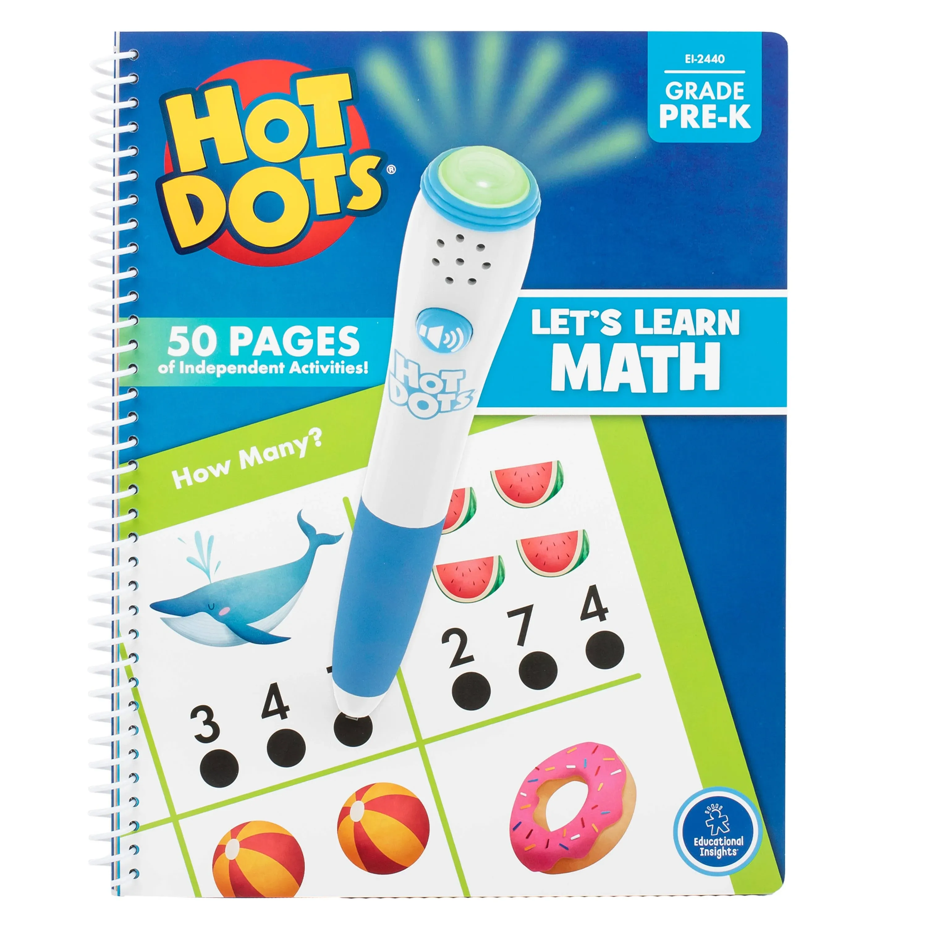 Educational Insights Hot Dots Let's Learn Pre-K Math