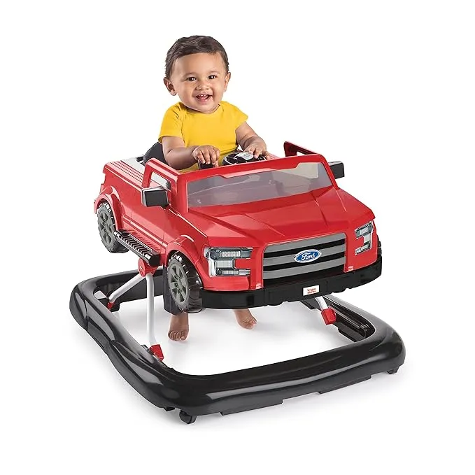 Bright Starts Ford F-150 4-in-1 Red Baby Activity Center & Push Walker