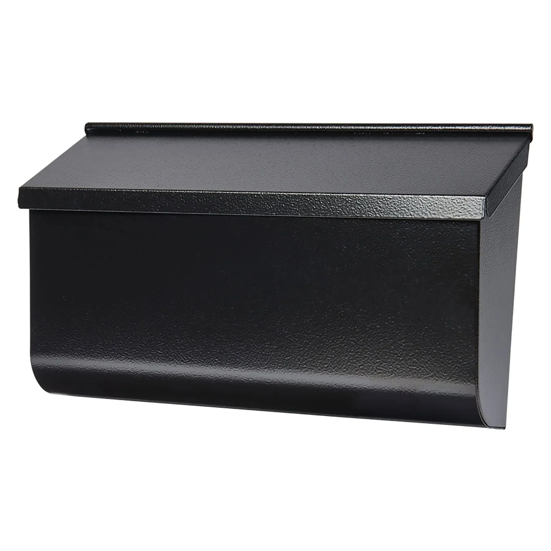 Gibraltar Mailboxes Woodlands Medium Capacity Galvanized Steel Black, Wall-Mo...