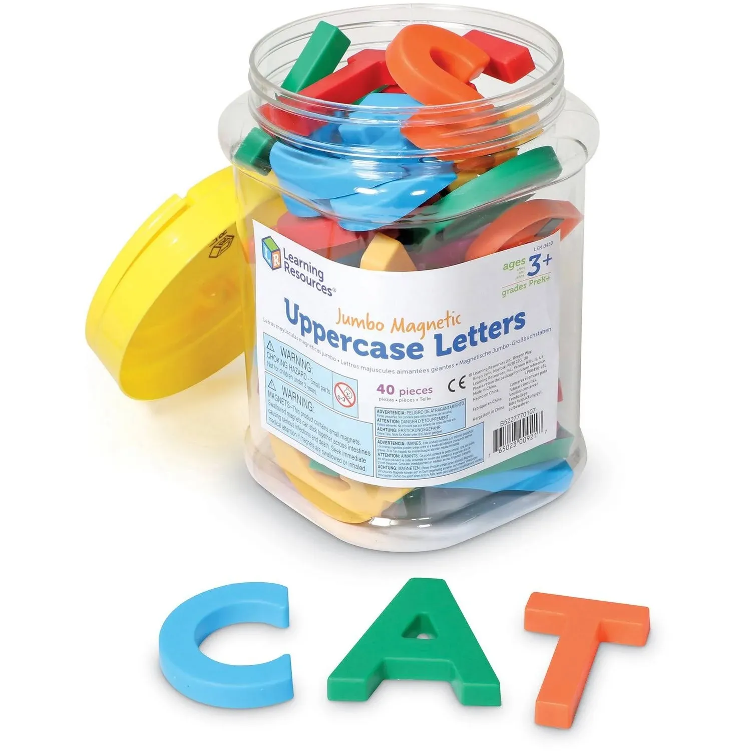 Learning Resources Jumbo Uppercase Magnetic Letters, Multicolor